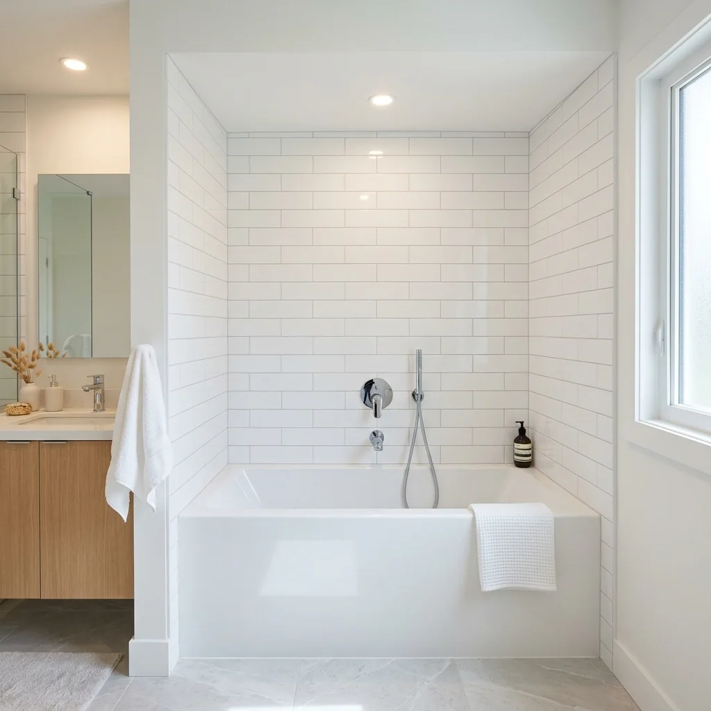 High-gloss acrylic bathtub replacement in Maryland home