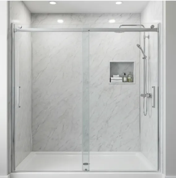 ADA accessible senior safety shower with grab bars in Maryland