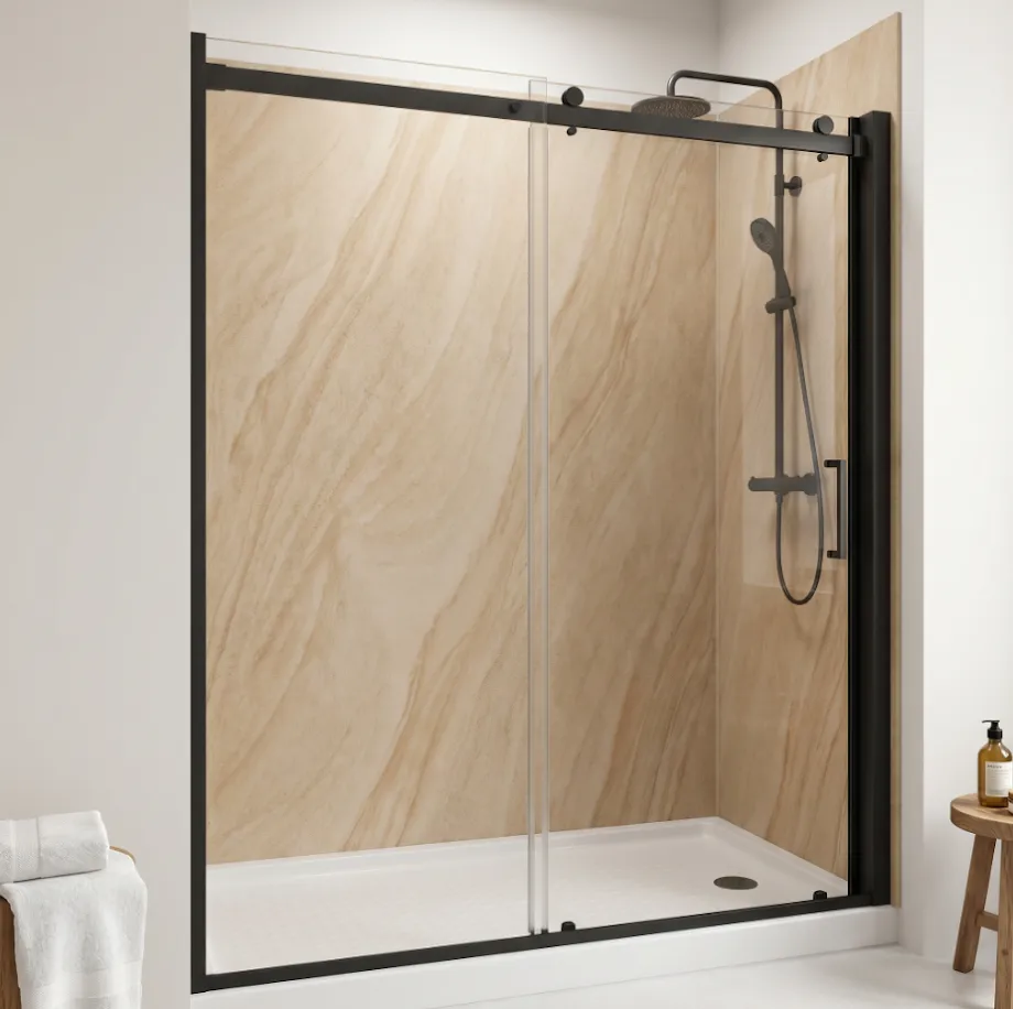 Custom walk-in shower enclosure installed in Maryland