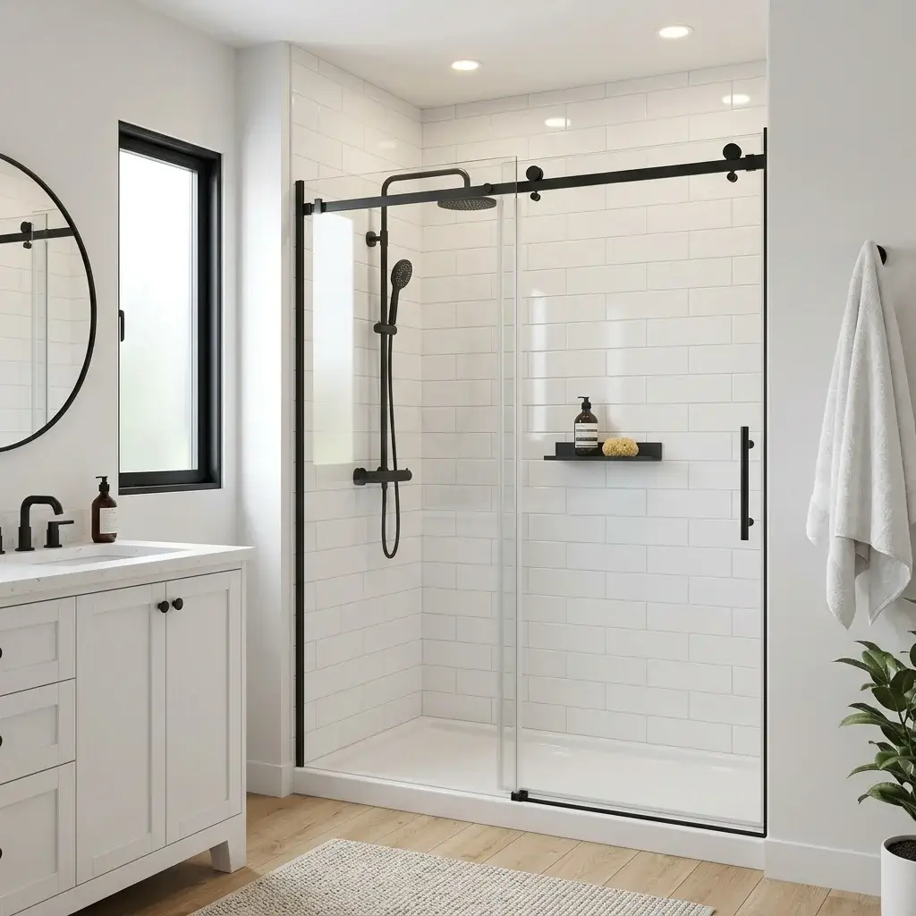 Tub to shower conversion completed in Maryland bathroom